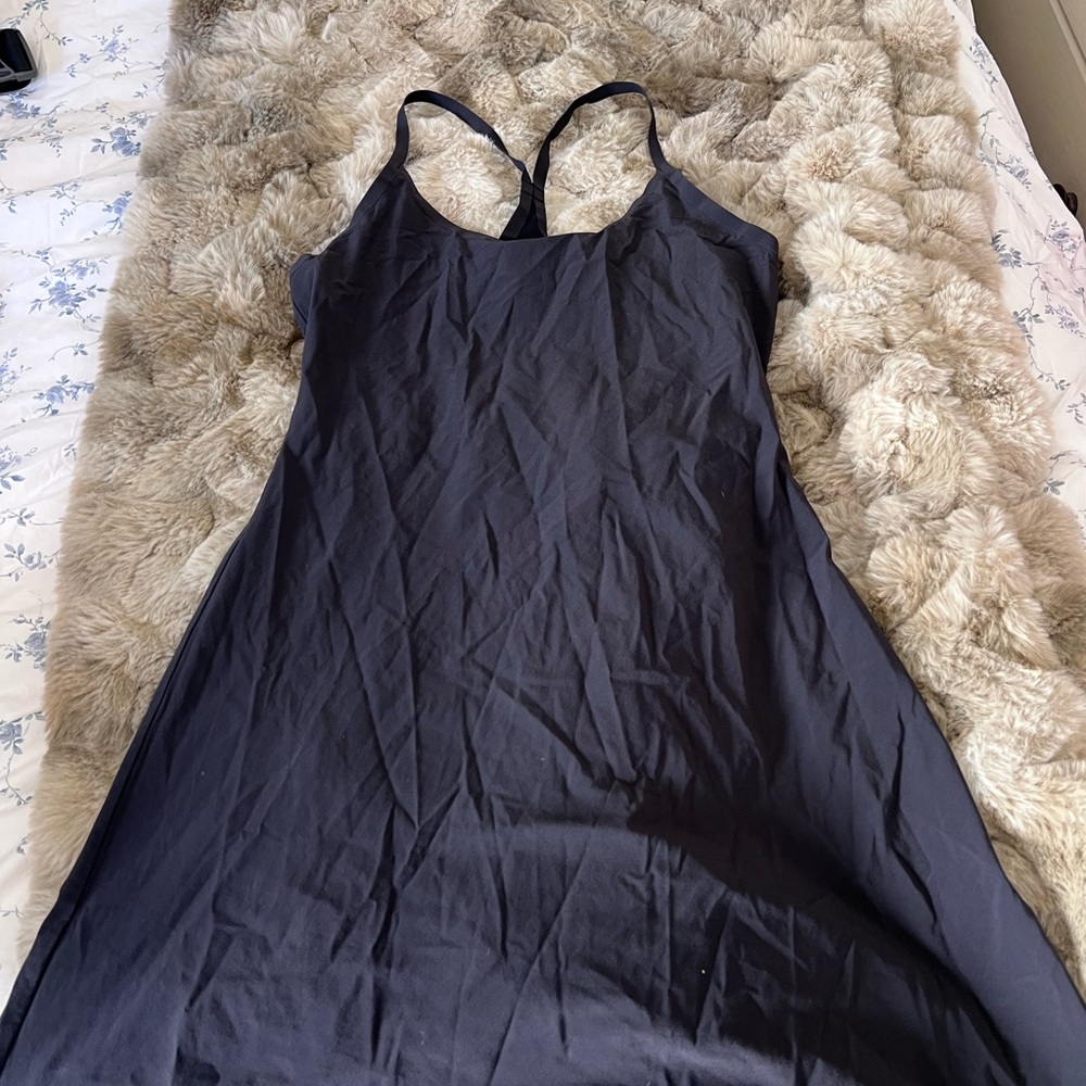 Outdoor Voices Black Mini Dress with Racerback Straps